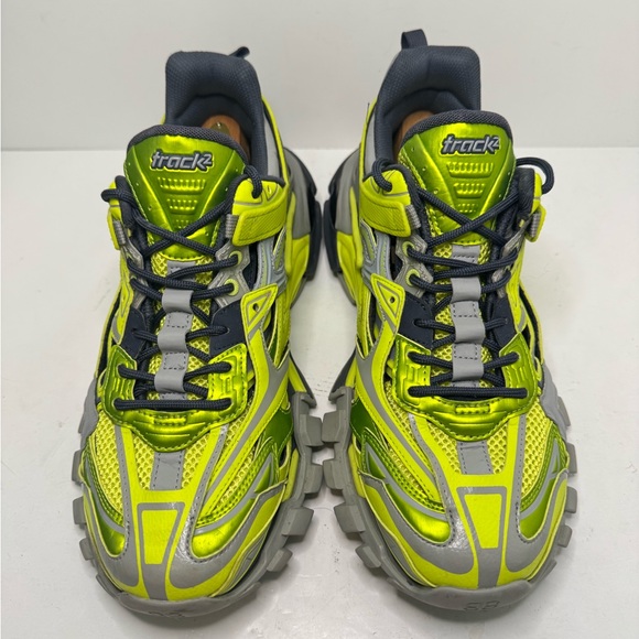 Balenciaga Track 2 Men’s Sneakers Size 43 EU / 10 US Metallic Green Grey - Picture 3 of 7